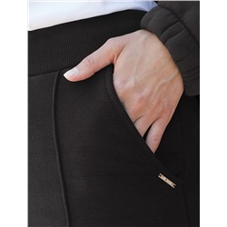 Брюки теплые прямые из футера трехнитики c начесом