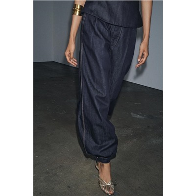 PANTALÓN DENIM BOMBACHO ZW COLLECTION