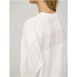 Белый свитшот из хлопка