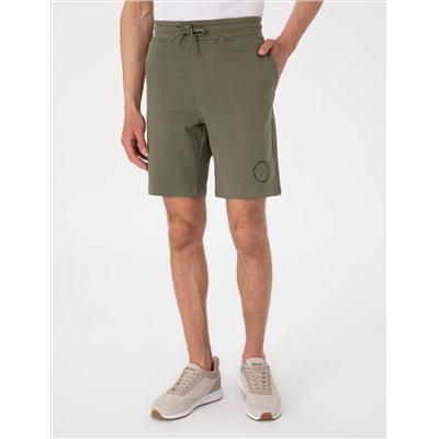 Haki Regular Fit Örme Şort