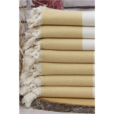 Fabric Box %100 Doğal Pamuk Elmas Peştemal Banyo Havlusu Türk Havlusu Hamam Plaj Havlusu