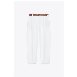 PANTALON RECTO CON LINO CINTURÓN