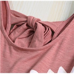 Мягкий свободный жилет без рукавов с узлом сзади