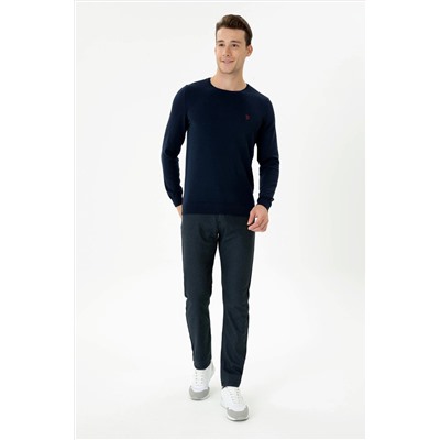 Erkek Lacivert Kanvas Pantolon