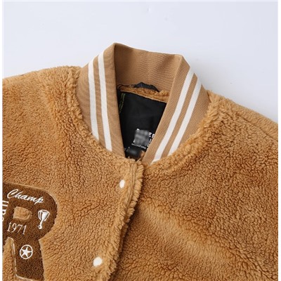 Осенне-зимняя утепленная бейсбольная куртка