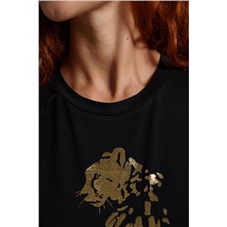 8544 Футболка с длинным рукавом женская (фольга)