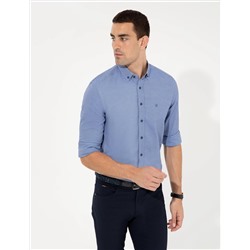 Lacivert Slim Fit Oxford Gömlek