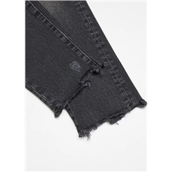 Jeans girlfriend tiro bajo rotos