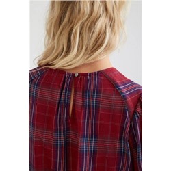 Blusa loose tartán
