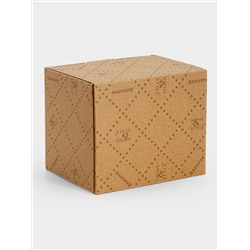 Кружка, 370 мл, керамика, бежево-голубая, в крапинку, Azurro