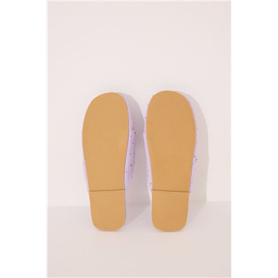 Zapatillas casa lila strass rosa