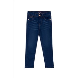 Kız Çocuk Koyu Mavi Jean Pantolon