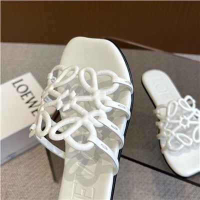 Шлепки на плоской подошве (натуральная кожа)