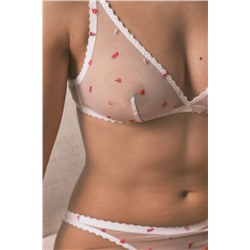 Sujetador triangular halter tul blanco FANTASTIC