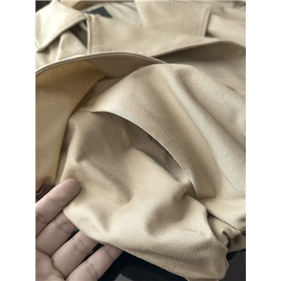 Женский короткий тренч/куртка свободного кроя из саржевой ткани ЗАР*А