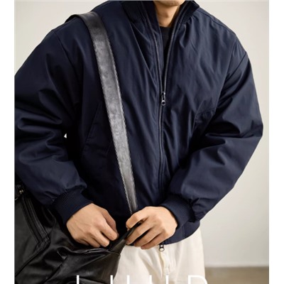 Мужская зимняя стеганая куртка с хлопковой подкладкой на двойной молнии