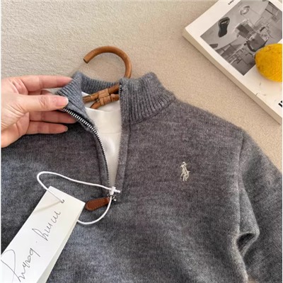 Детский плюшевый свитер поло