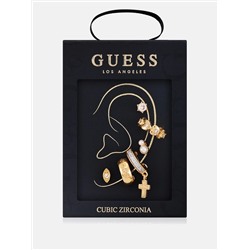 Guess Factory    Gold-tone stud and huggie hoop earrings box set - 6 pairs