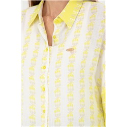 Kadın Neon Sarı Uzun Kollu Gömlek