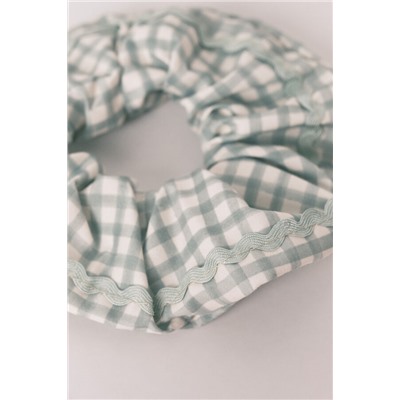 Maxi scrunchie vichy verde
