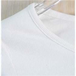 Футболка с круглым вырезом и длинными рукавами