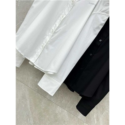 Стильная женская рубашка с имитацией внутри майки, которая украшена стразами  АЛЕКСАНДР ВАН*Г