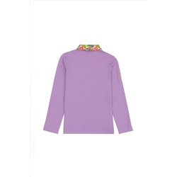 Kız Çocuk Lila Basic Sweatshirt
