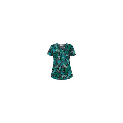 UA Floating Feathers Pewter Print Top