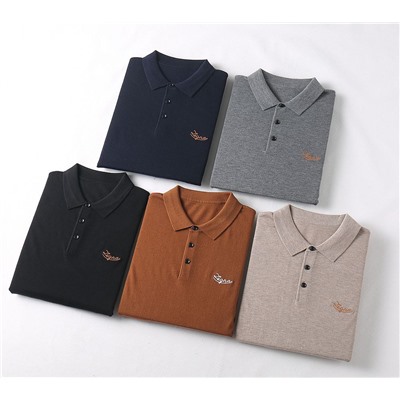 Мужская шерстяная рубашка ZEGN*A с лацканами и длинными рукавами