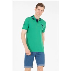 Erkek Yeşil Basic Polo Yaka Tişört