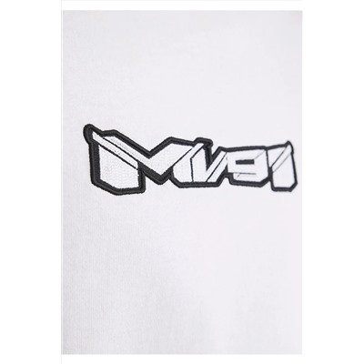 Mavi MV91 Nakış Detaylı Beyaz Tişört Boxy Fit 0612576-620
