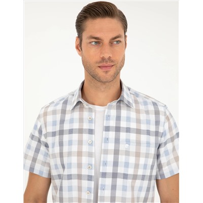 Mavi Regular Fit Kısa Kollu Gömlek