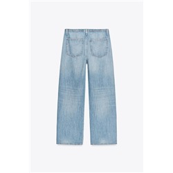 DRAWSTRING FLOWING TRF DENIM TROUSERS