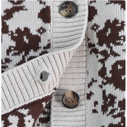 Винтажный жаккардовый кардиган