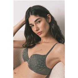 Sujetador GORGEOUS push up encaje kaki