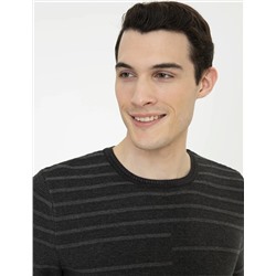 Antrasit Slim Fit Kazak