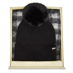 Steve Madden Buffalo Blaze Beanie and Scarf Gift Set, 2-Piece Set