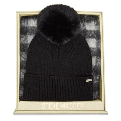 Steve Madden Buffalo Blaze Beanie and Scarf Gift Set, 2-Piece Set