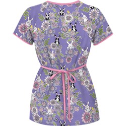 UA Hippity Hop Dark Lilac Mock Wrap Scrub Top