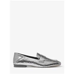 MICHAEL MICHAEL KORS Emory Crackled Metallic Leather Loafer