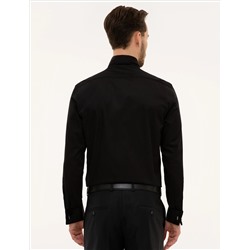 Siyah Slim Fit Smokin Gömlek