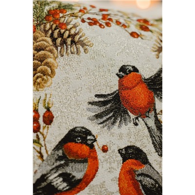 Наволочка 45х45 Три снегиря