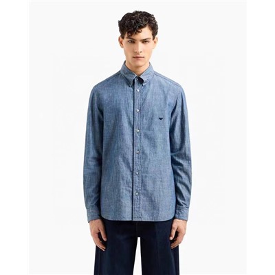 Мужская джинсовая рубашка ЭМПОРИО АРМАН*И