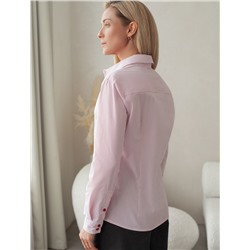 Блузка прилегающего силуэта из хлопка