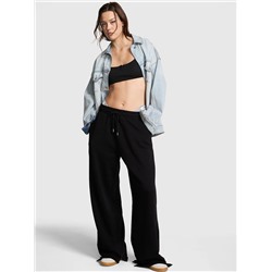 PINK Campus Fleece™ Wide-Leg Split-Hem Sweatpants