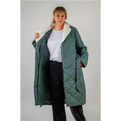 Зимняя куртка пальто с меховым воротником арт.2815