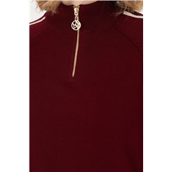 Kadın Bordo V - Yaka Kazak