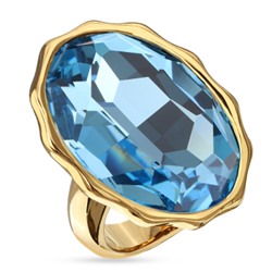 Кольцо Сияние (кристаллы SW аквамарин; покрытие золото), Есть комплект