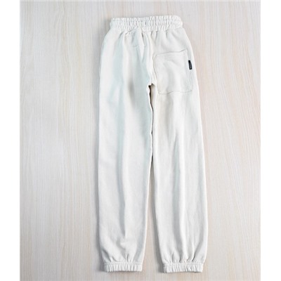 Женские штаны из плотного хлопка с офсетной печатью