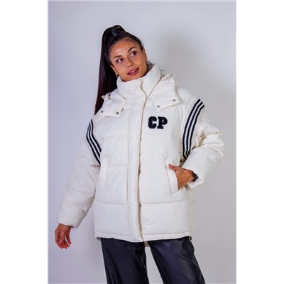 Стильная куртка с капюшоном Оверсайз Евро-зима, демисезон арт.2309